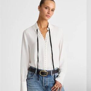 Necktie Button-Up Top